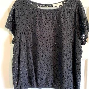 Anne Taylor loft see through top in black